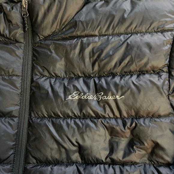 Eddie Bauer Sz XL Black Down Puffer Men’s Full Zip Jacket - Picture 8 of 11
